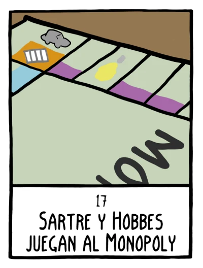 Sartre y Hobbes juegan al Monopoly - Cómics Existenciales