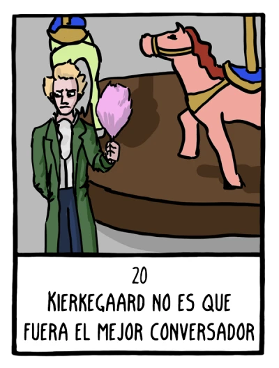 Kieerkegard no es que fuera el mejor conversador - Cómics Existenciales