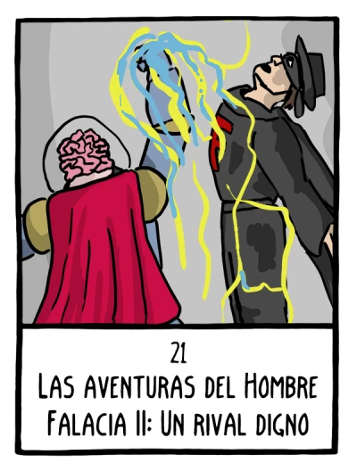 Las aventuras del Hombre Falacia II: Un rival digno - Cómics Existenciales