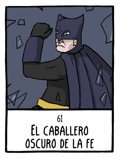 El caballero oscuro de la fe - Cómics Existenciales