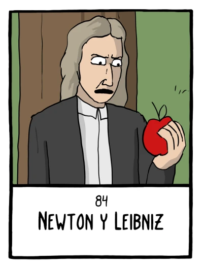 Newton y Leibniz - Cómics Existenciales