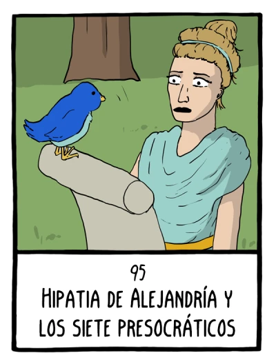 Hipatia de Alejandría y los siete presocráticos - Cómics Existenciales