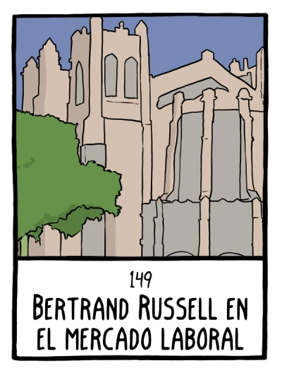 Bertrand Russell en el mercado laboral- Cómics Existenciales