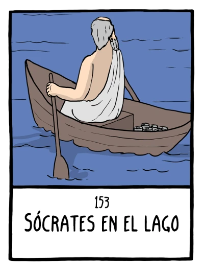 Sócrates en el lago - Cómics Existenciales