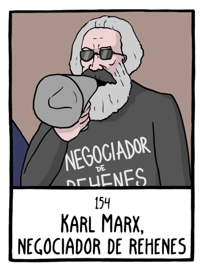 Karl Marx, negociador de rehenes - Cómics Existenciales