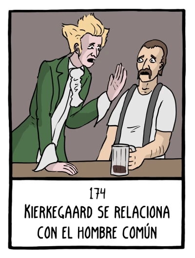 Kierkegaard se relaciona con el hombre común - Cómics Existenciales